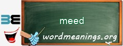 WordMeaning blackboard for meed